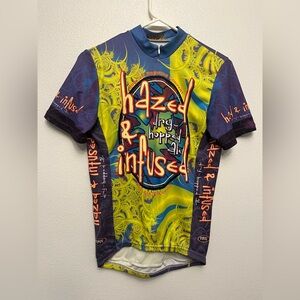 Men's Cycling Jersey - Blue and Yellow Vintage